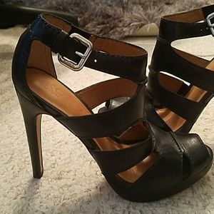 Michael kors peep toe high heel sandals